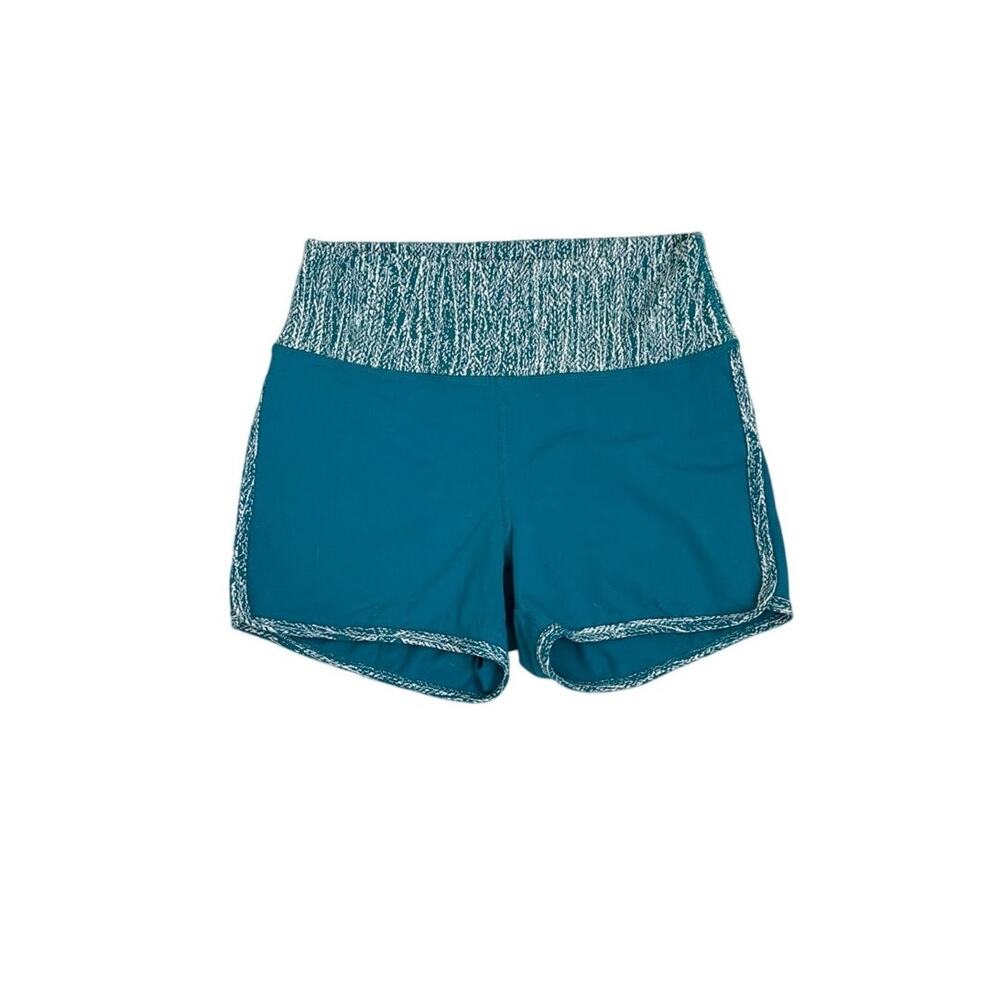 Buffbunny Collection Teal Running Teal Stretch Athletic Shorts Size Small